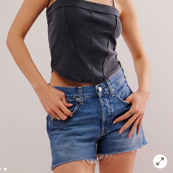 Edwin womens blue Cai cut off button fly jean shorts 29 - Picture 1 of 9